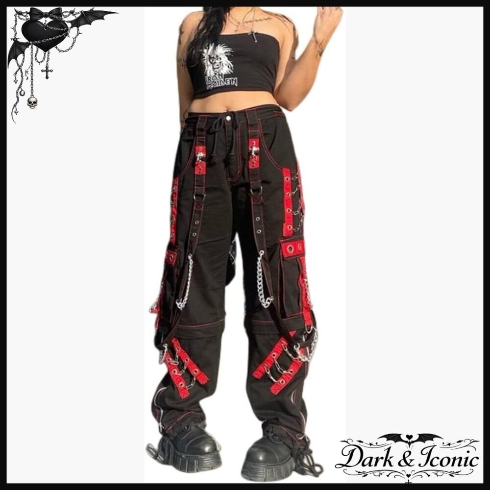 Wide Leg Denim Pants, Mid Rise, Baggy Fit, Polyester Blend, Casual Wear